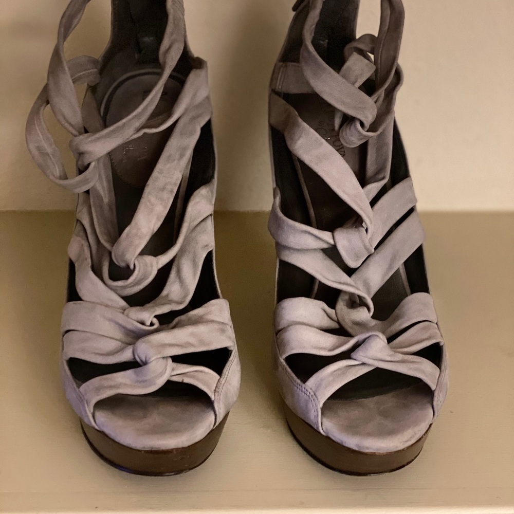 Cole Haan gray (grey) heel sandal
